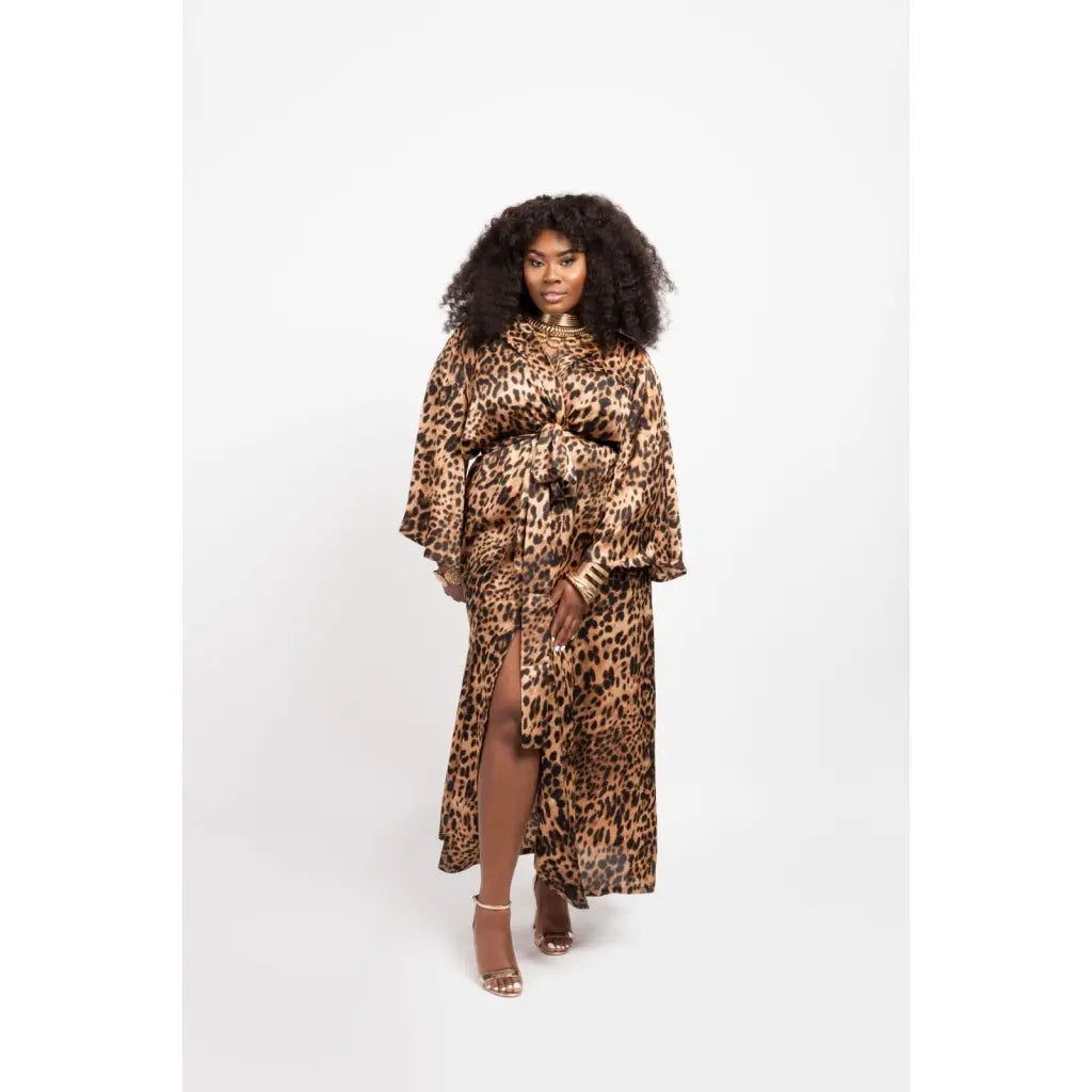LEOPARD PRINT KIMONO