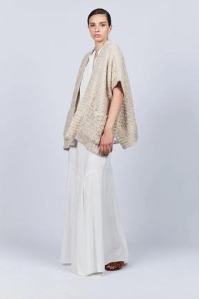 Elaine Poncho | Beige Melange
