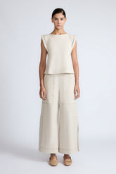 Zoe High-Rise Cotton Pants | Pristine