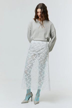 CELESTINE SEE THRU LACE SKIRT