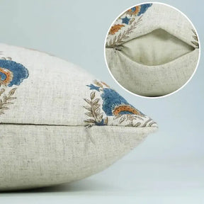 Beautiful Hand Block Print Viscose Linen Pillow Cover - Mohini