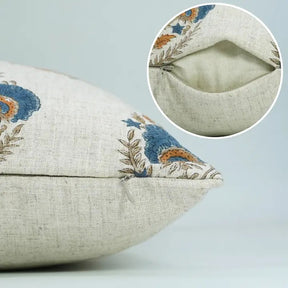Beautiful Hand Block Print Viscose Linen Pillow Cover - Mohini