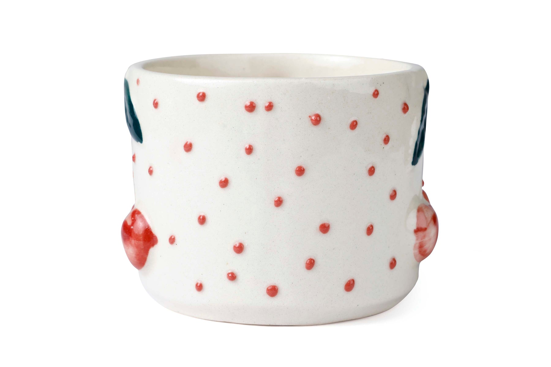 Cherry Pop Ceramic Mug - Red , 3 x 4 Inches - Set of 4
