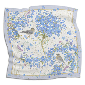 Light Forget Me Not Silk Scarf