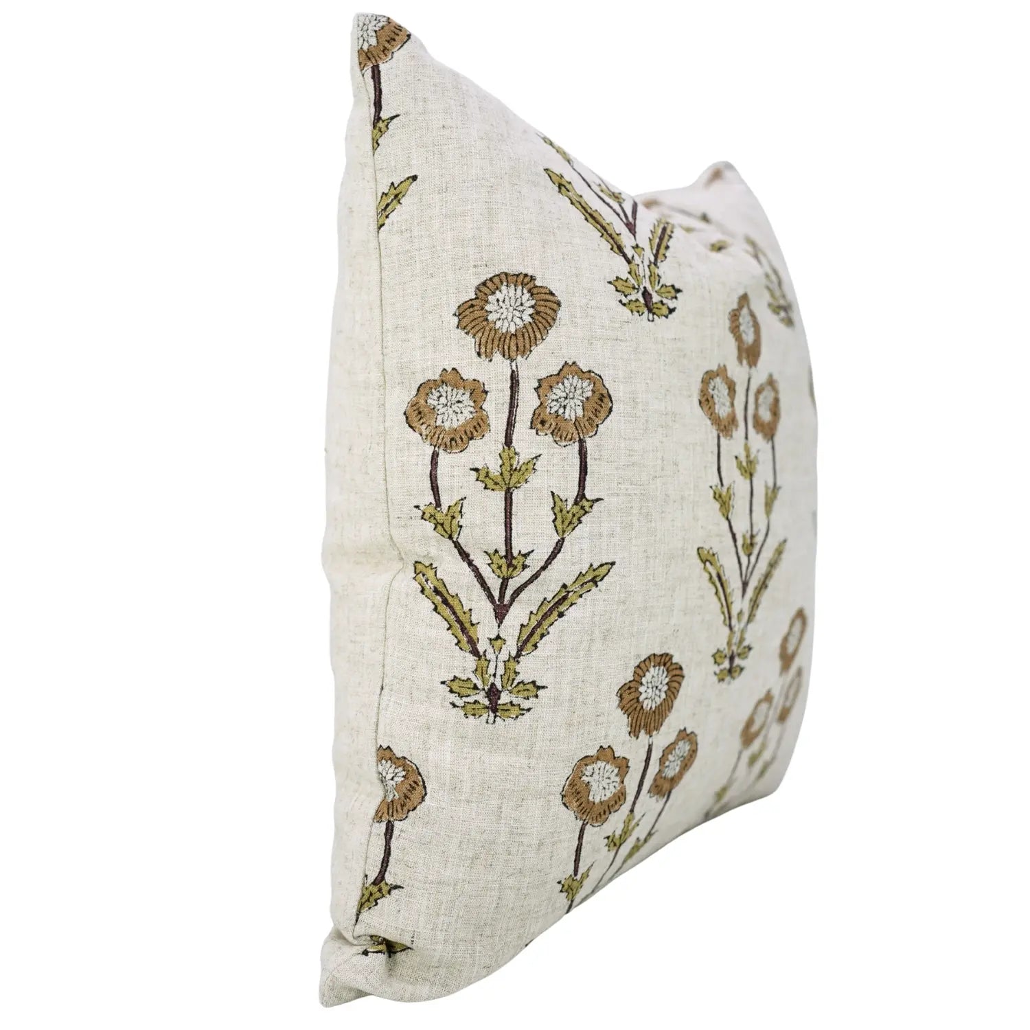 Unique Hand-Block Printed Design Viscose Linen Pillow Cover - Amitabh