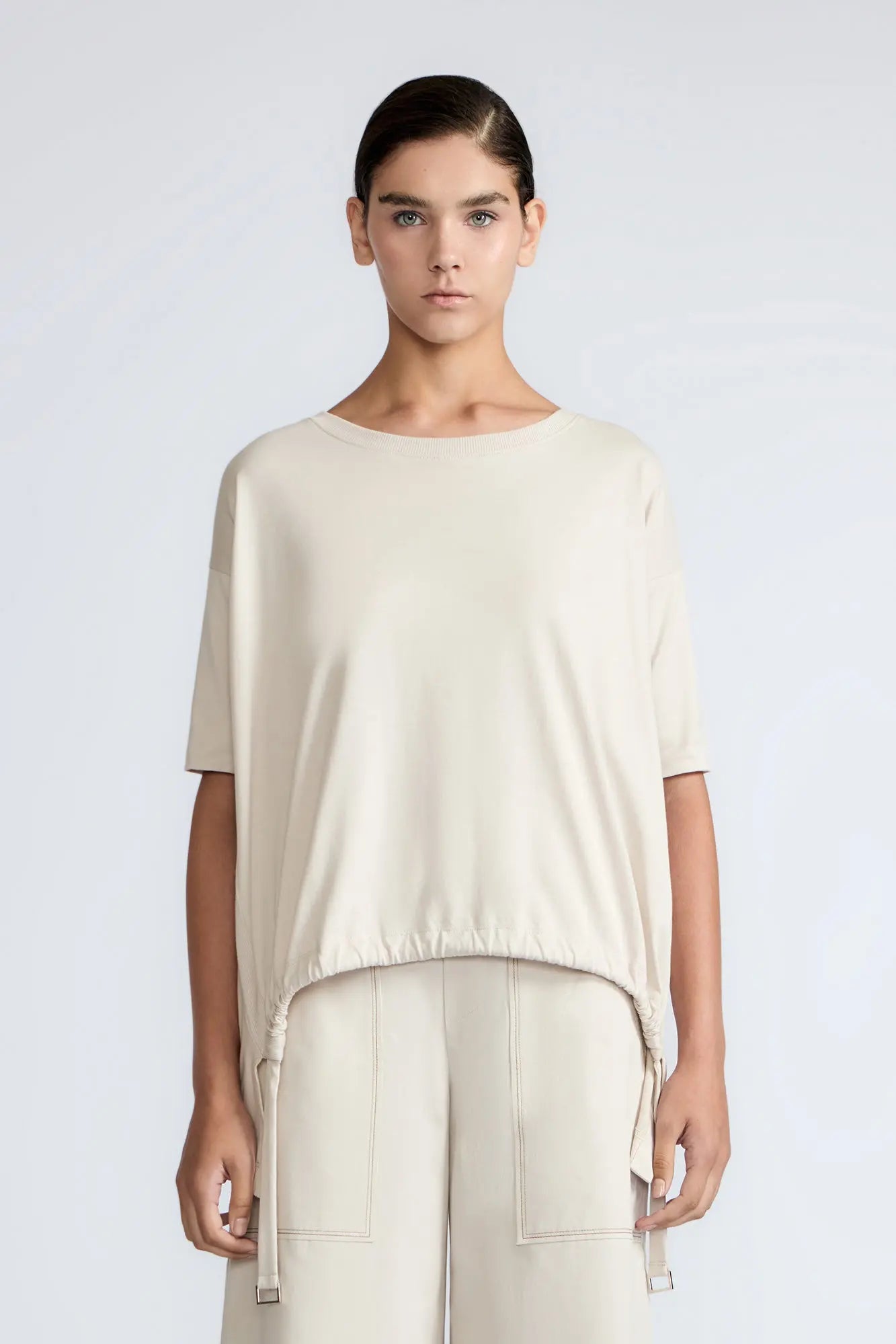 Amaya Asymmetric Buckle Top