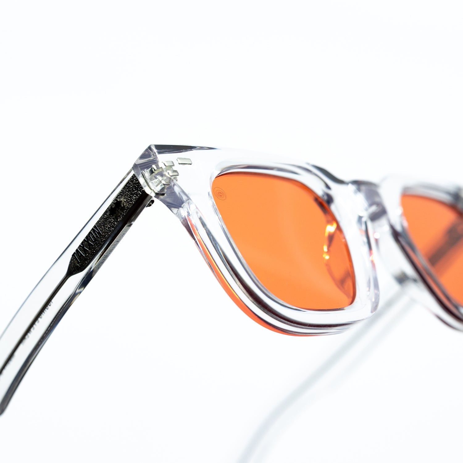 Zid Sunglasses with Clear Frame & Red Lens