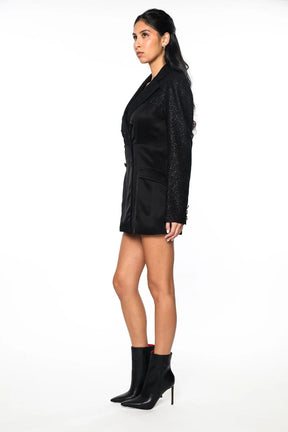 Tuxedo Corset Blazer Dress