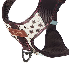 Premium Leather Easy Fit No-Pull Harness ~ Stars & Mint Green