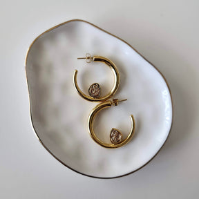 Elegant Gold Knot Hoops