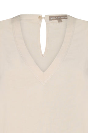 Valencia Adjustable Hem Blouse | Ecru