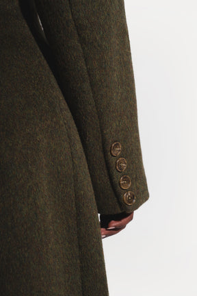 IMAN Wool Long jacket in OLIVE