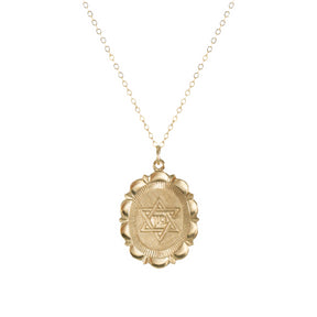 Star of David Jewish Gold Charm Necklace