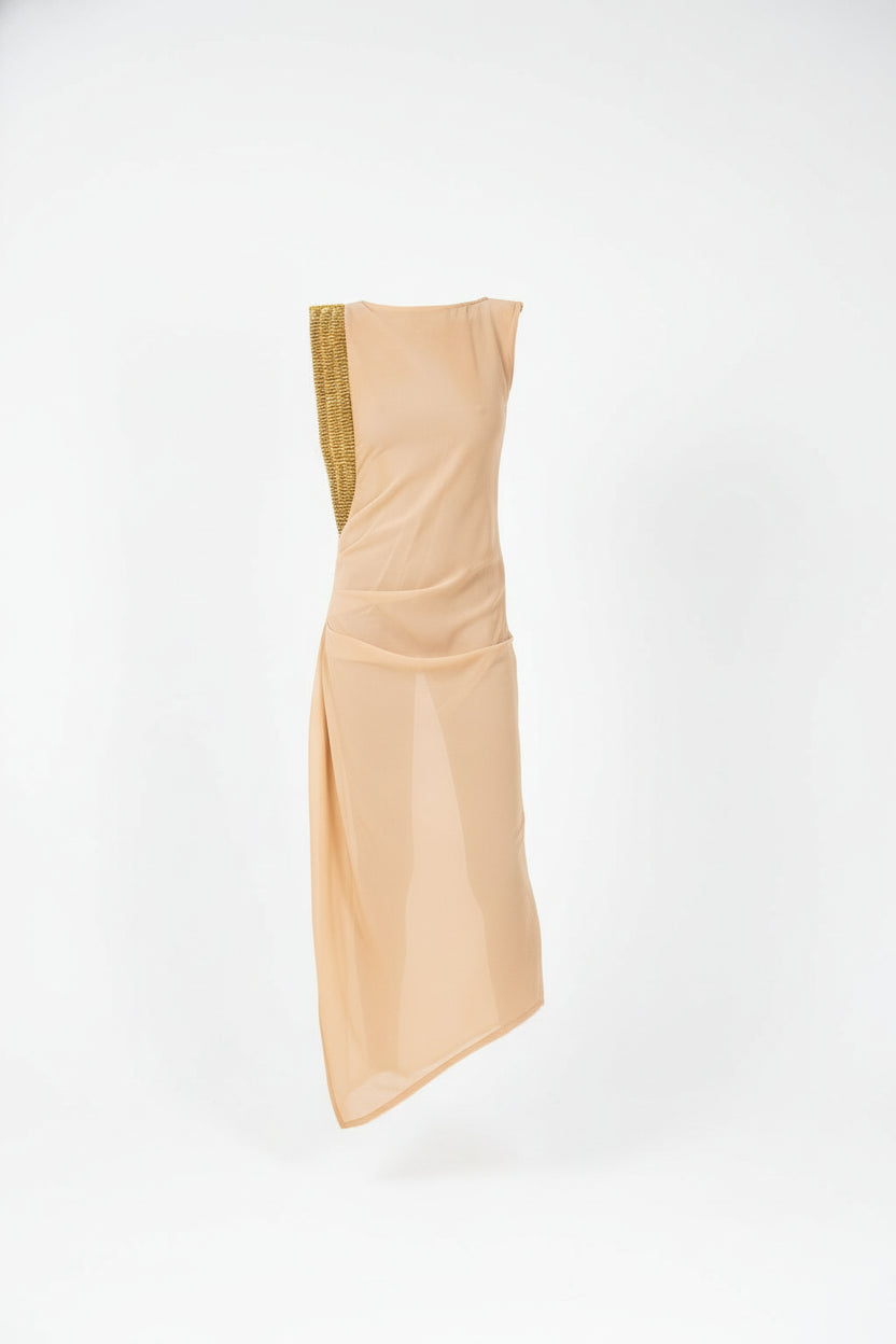 The Aurelia Beaded Silk Chiffon Gown