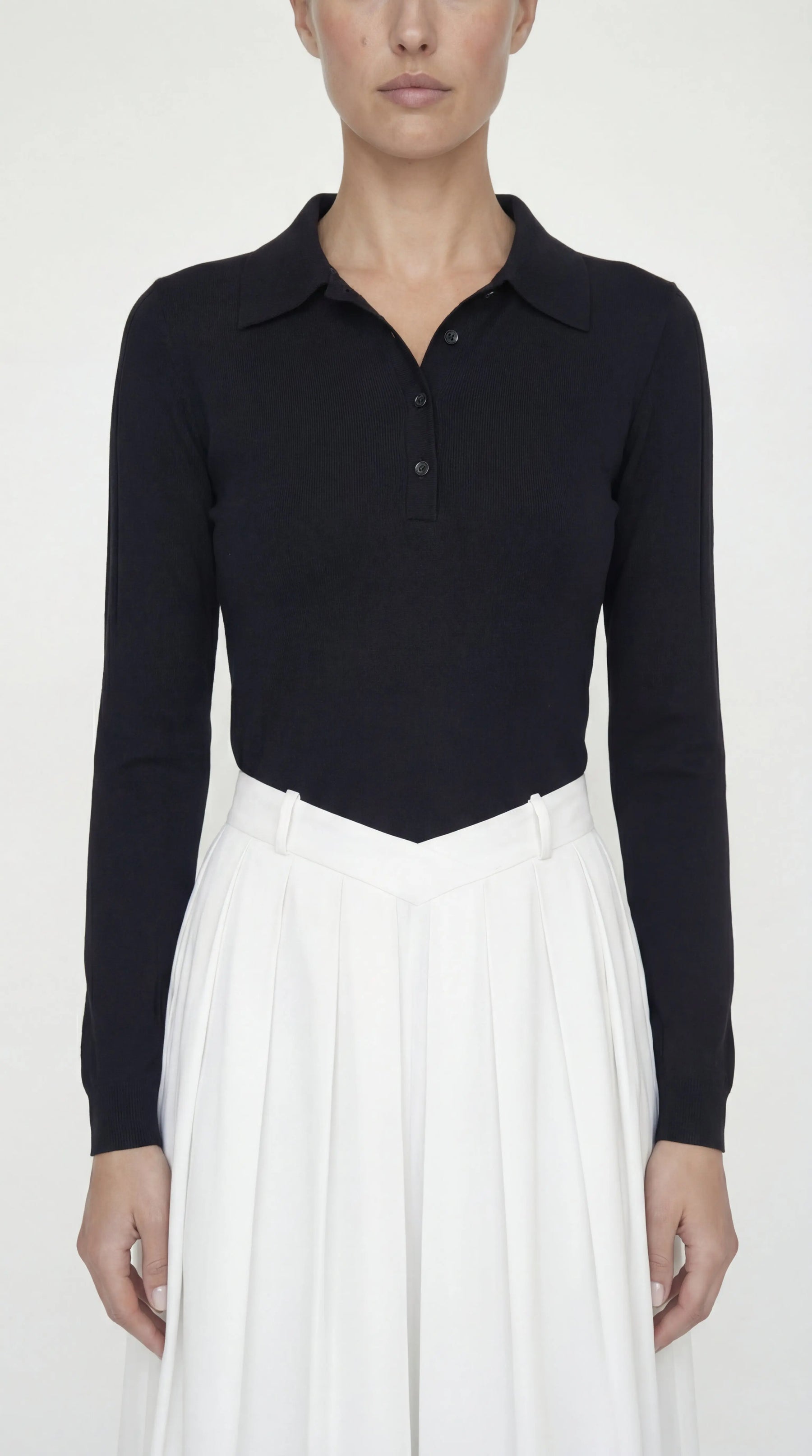 Sonia Polo Midi Dress With Pleated Skirt