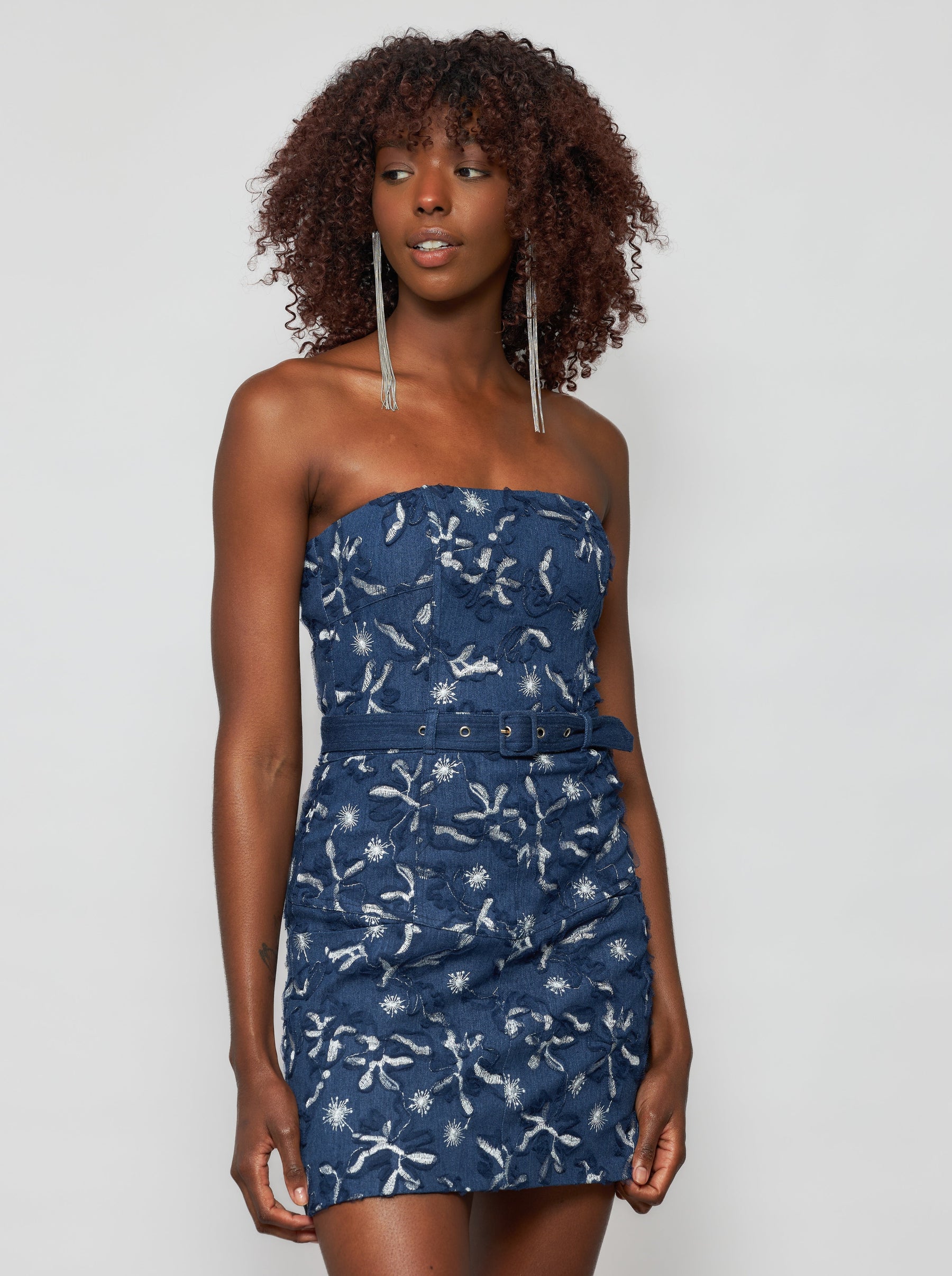 Erie Corset Denim Mini Dress