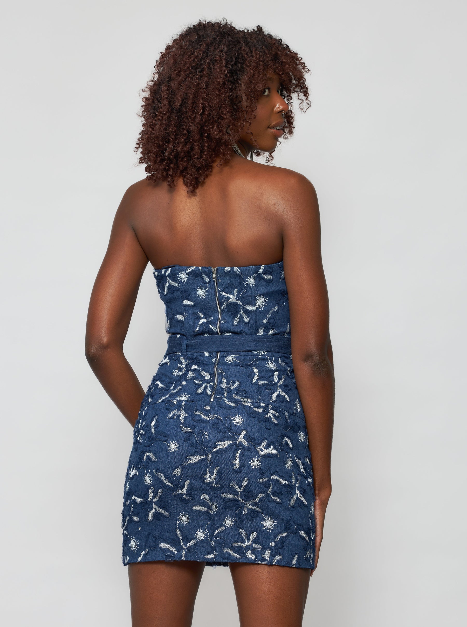 Erie Corset Denim Mini Dress