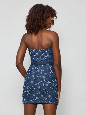 Erie Corset Denim Mini Dress
