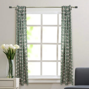 Indian  Block Print Viscose Colored Linen Curtain-ulta Kamal