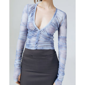 KARLIE SHEER HAND DETAILED TOP