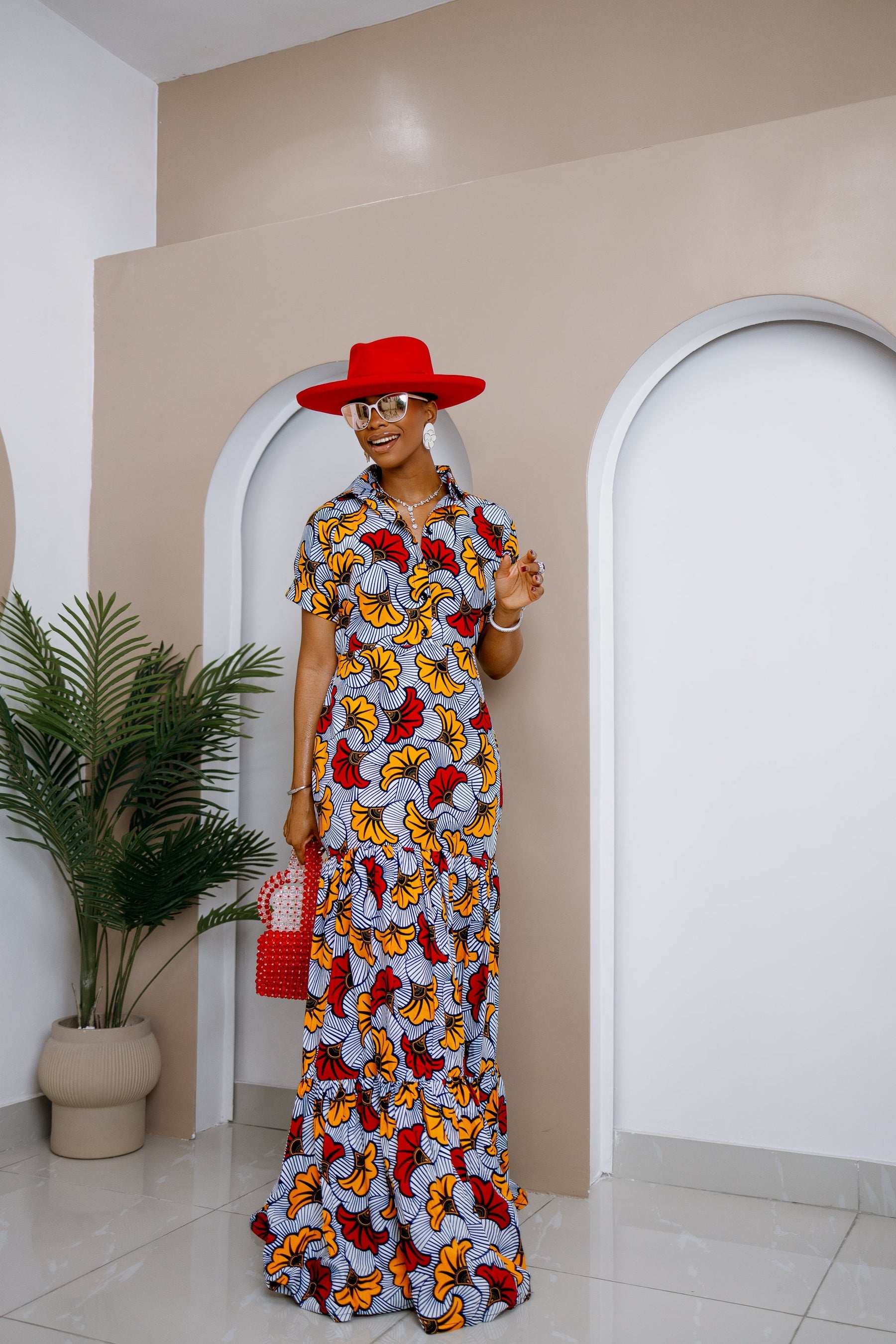 Nwokediuko Kaftan Maxi Dress – Handmade African Ankara Elegance