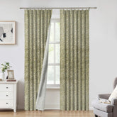 Indian Floral Printed Pure Linen Blackout Grommet - Kudrat