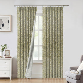 Indian Floral Printed Pure Linen Blackout Grommet - Kudrat
