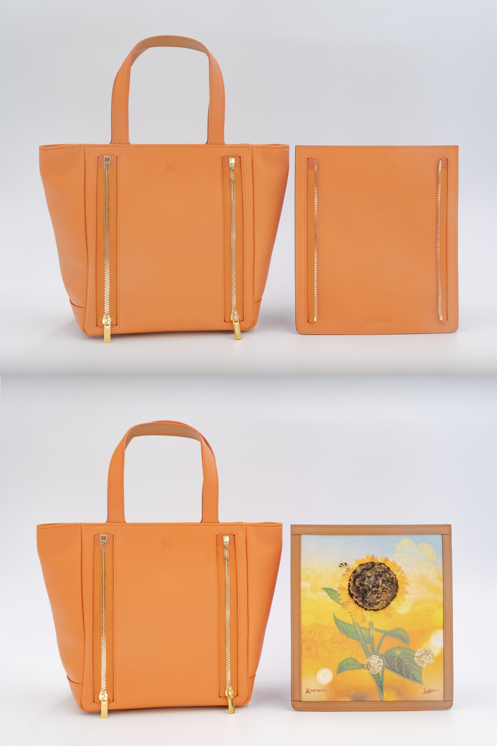 Artepara Luxury Embroidered Sunflower Maxi Tote