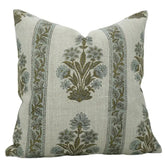 Ethnic Hand Block Printed Thick Linen Pillow Cover- Morpankh Border