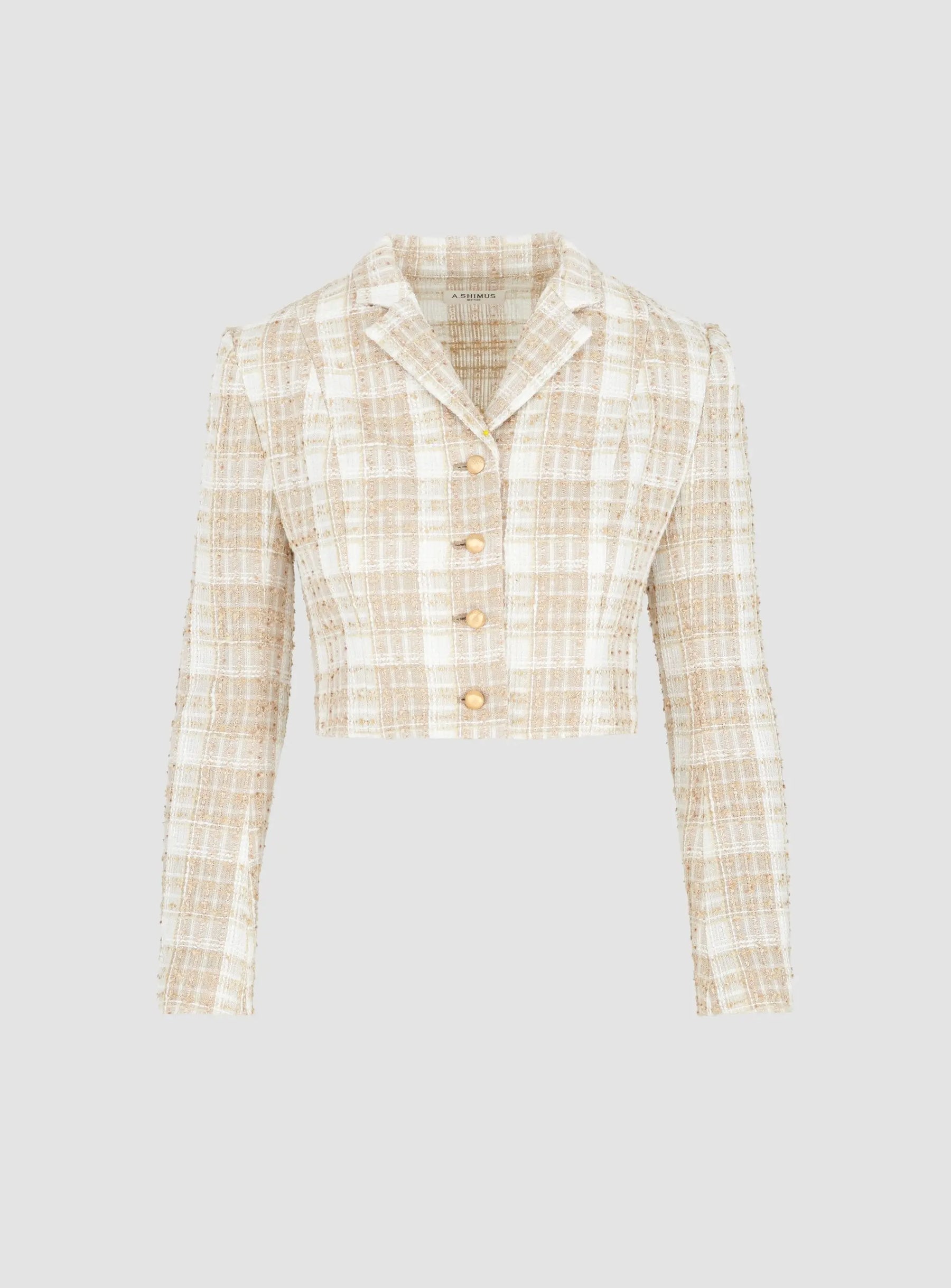 Tailored Cropped Tweed Jacket