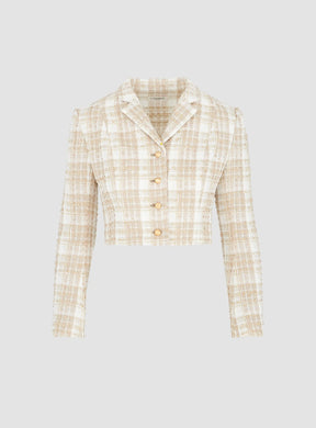 Tailored Cropped Tweed Jacket
