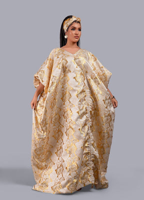 Mukutu Gold Damask Boubou