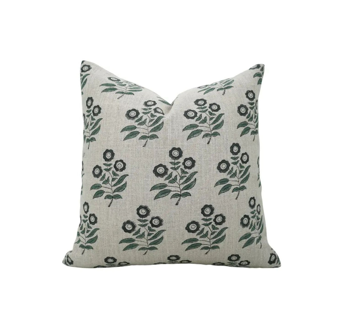 Premium Hand Block Print Boho Thick Linen Pillow Cover- Neha
