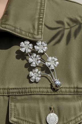Floral Bouquet Ladybug Brooch