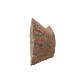 Decorative  Handmade Block Print Thick Linen Pillow Cover - Mor Mukut