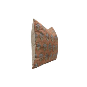 Decorative  Handmade Block Print Thick Linen Pillow Cover - Mor Mukut