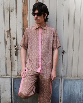 Paisley Motif Short Sleeve Shirt