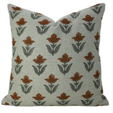 Elegant Block Design Linen Blend Cushion Cover -  Tulip