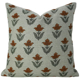 Elegant Block DesignThick Linen Cushion Cover -  Tulip