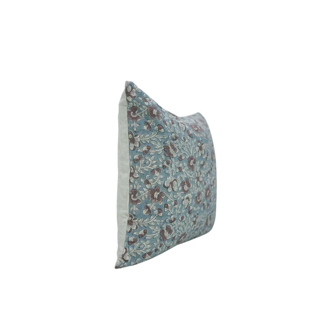 Boho Decor Hand Block Print Viscose Linen Pillow Cover - Saundarya