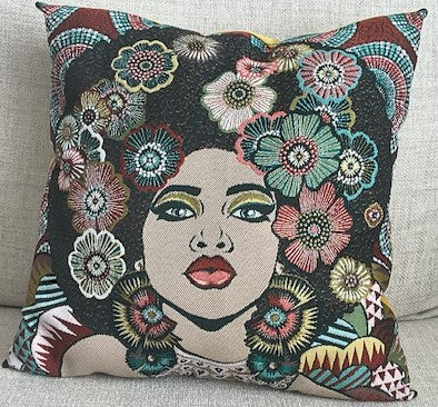 Creole Goddess Throw Pillow