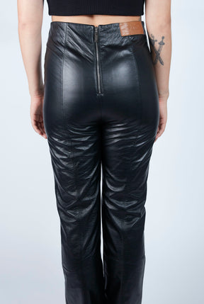 High Waisted  Leather Pants