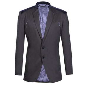 Green blazer with synthetic shoulders