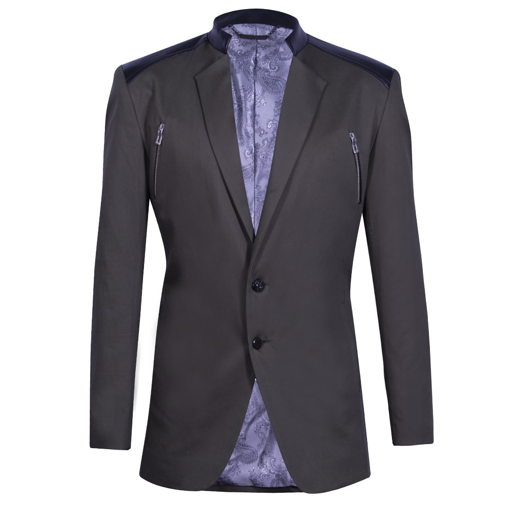 Green blazer with synthetic shoulders