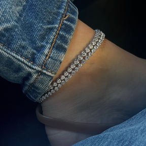 THE “KATE” 3 PRONG 3MM TENNIS ANKLET