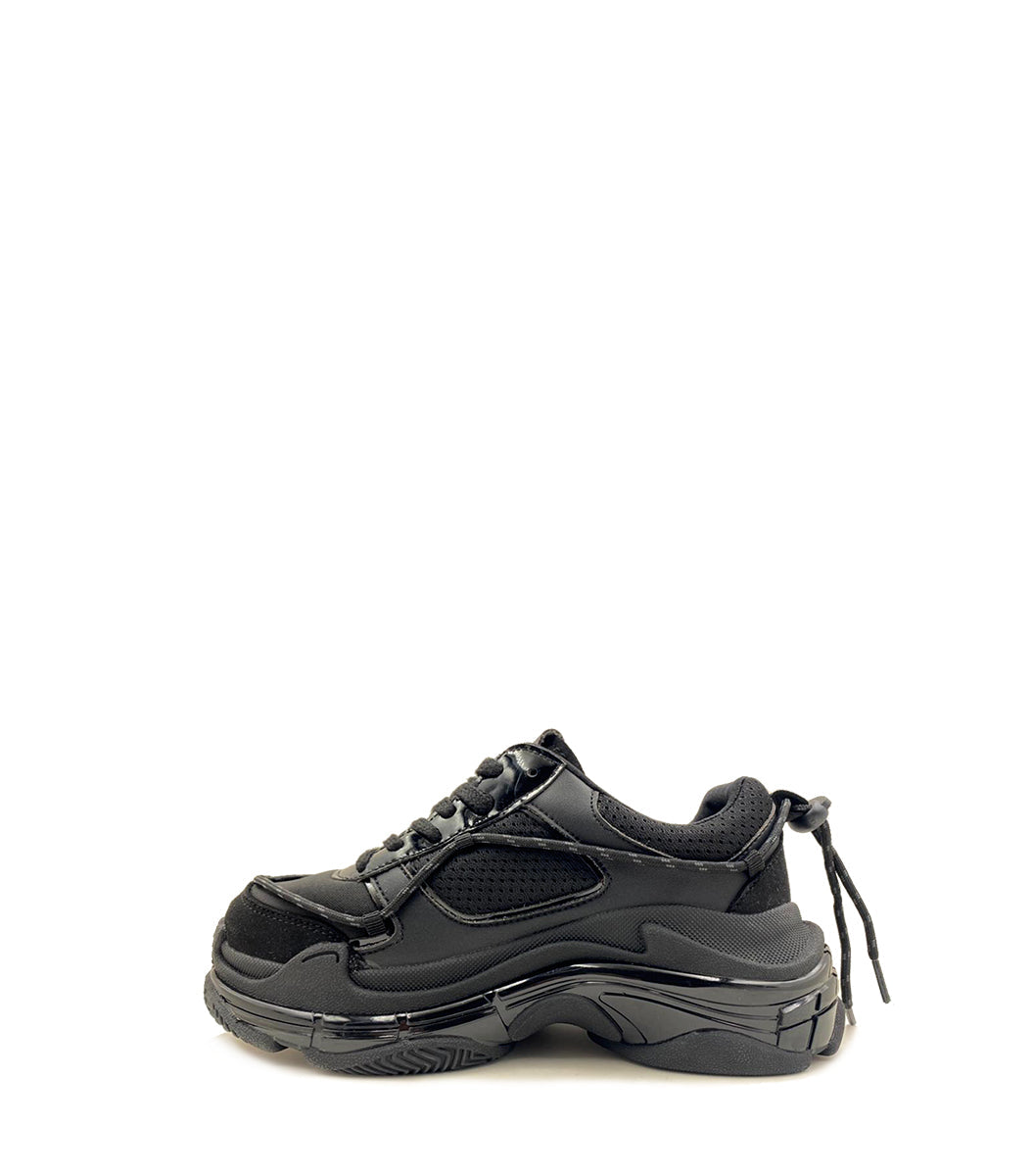 Sleek Eco-Friendly Black Sneakers Four