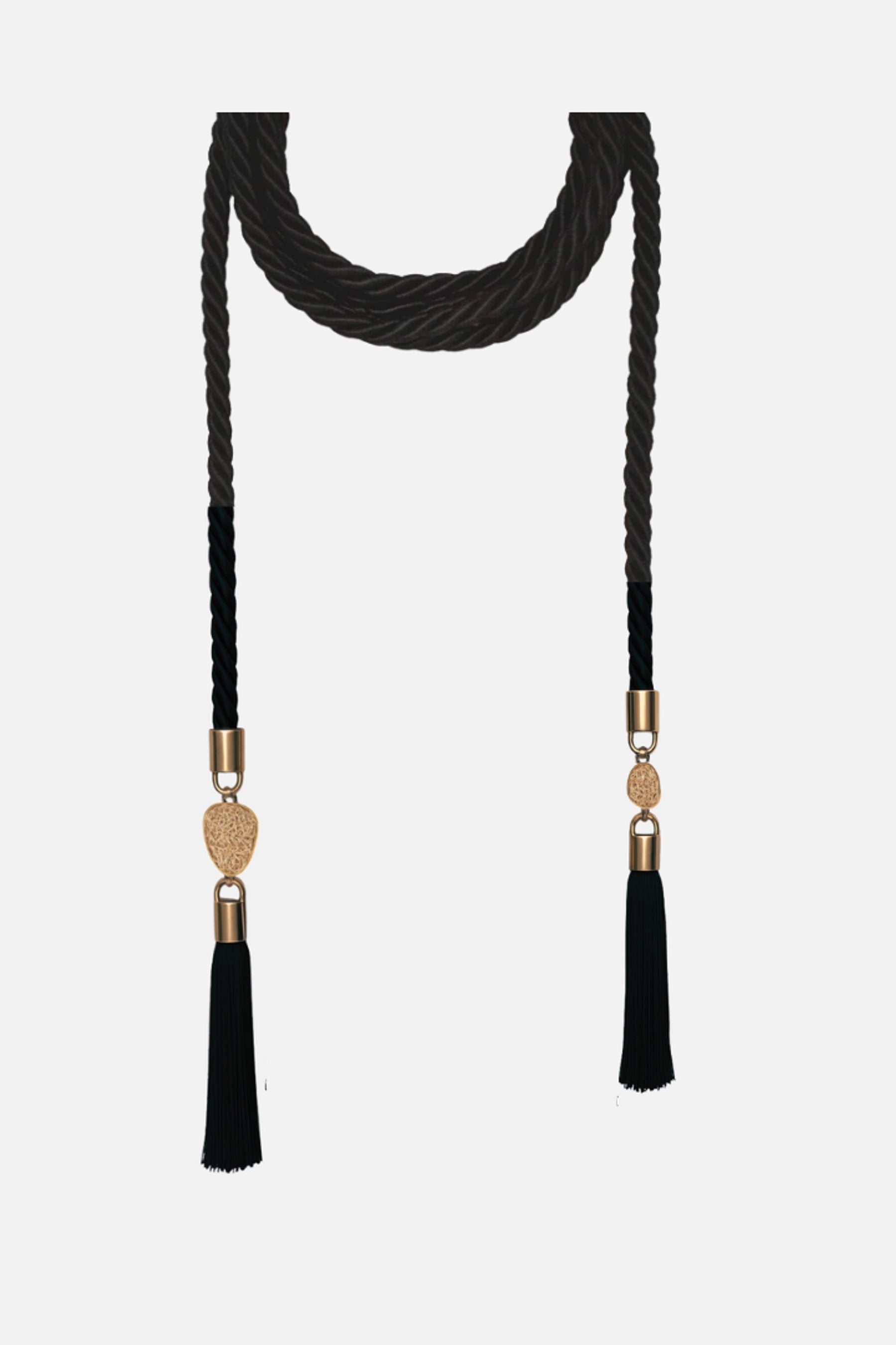 Silk Tassel Belt With Charms