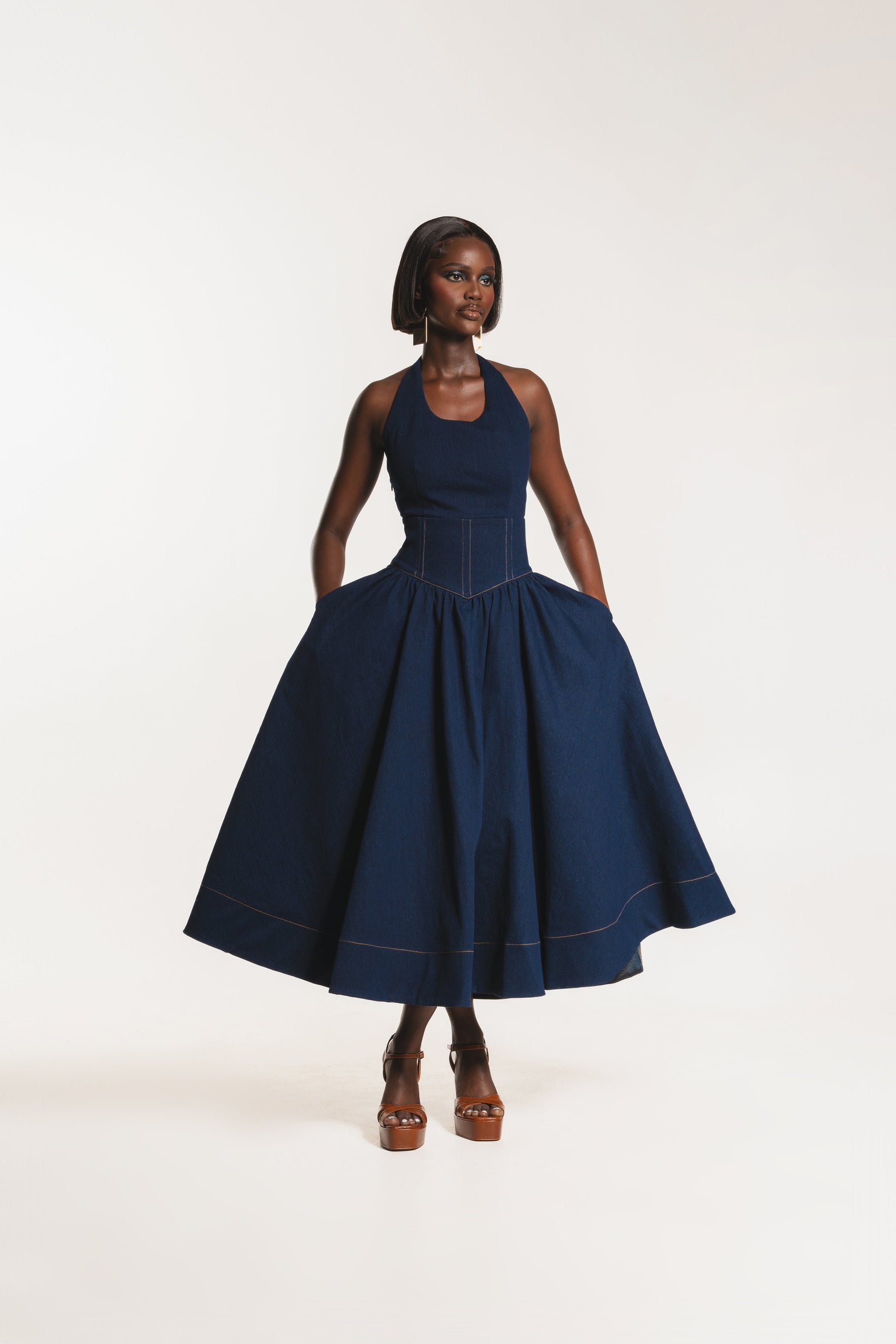 Denim Diane Midi Dress