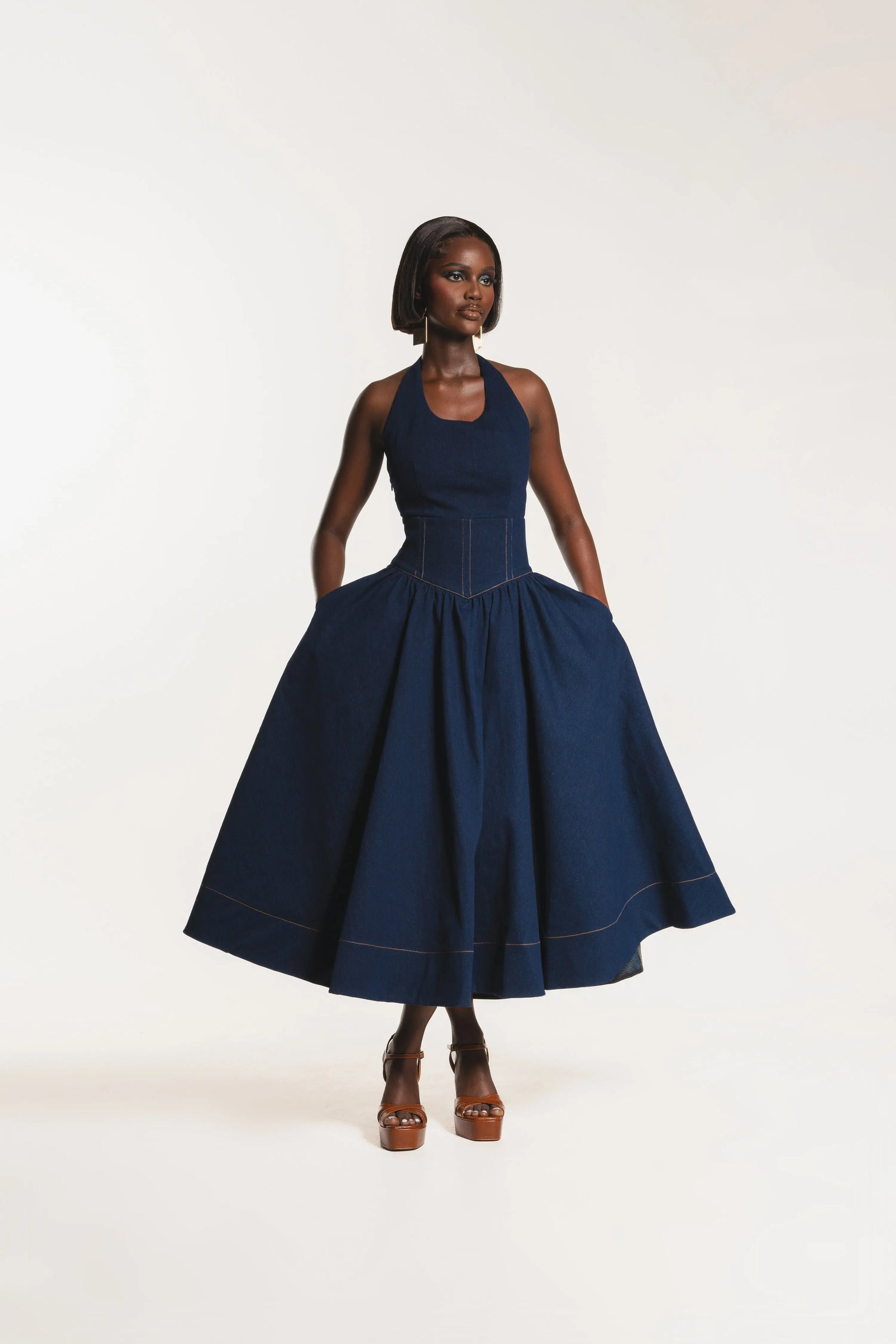 Denim Diane Midi Dress