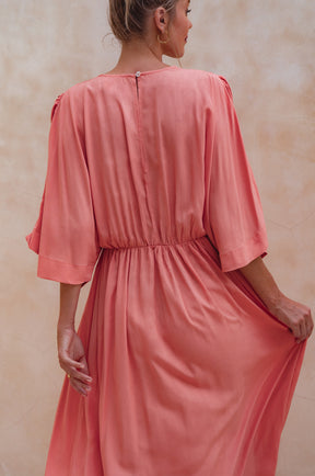 Elena Bohemian Gown Dress - Peach